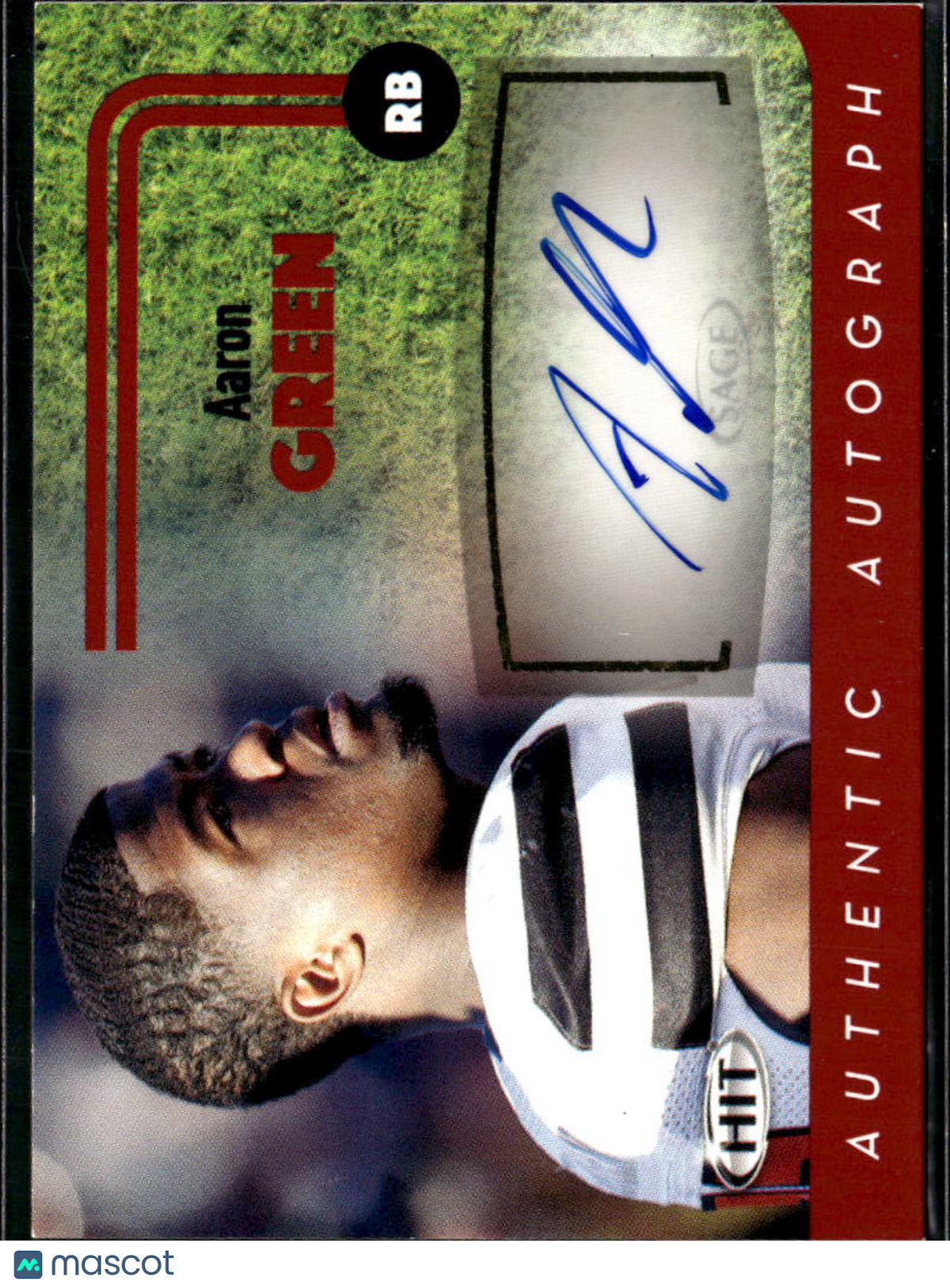 Aaron Green 2016 SAGE HIT Auto Autograph RC TCU