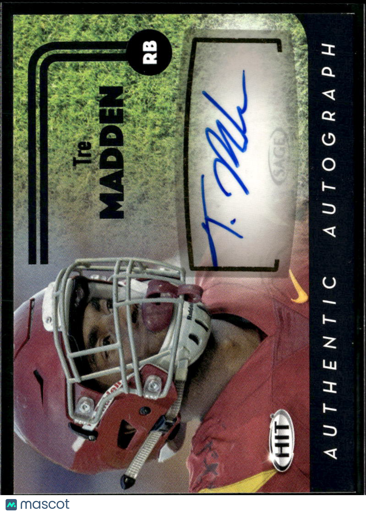 Tre Madden 2016 SAGE HIT Auto Autograph RC USC Trojans