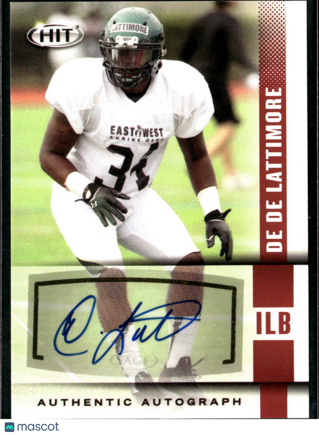 DeDe Lattimore 2014 SAGE HIT Auto Autograph RC South Florida Bulls
