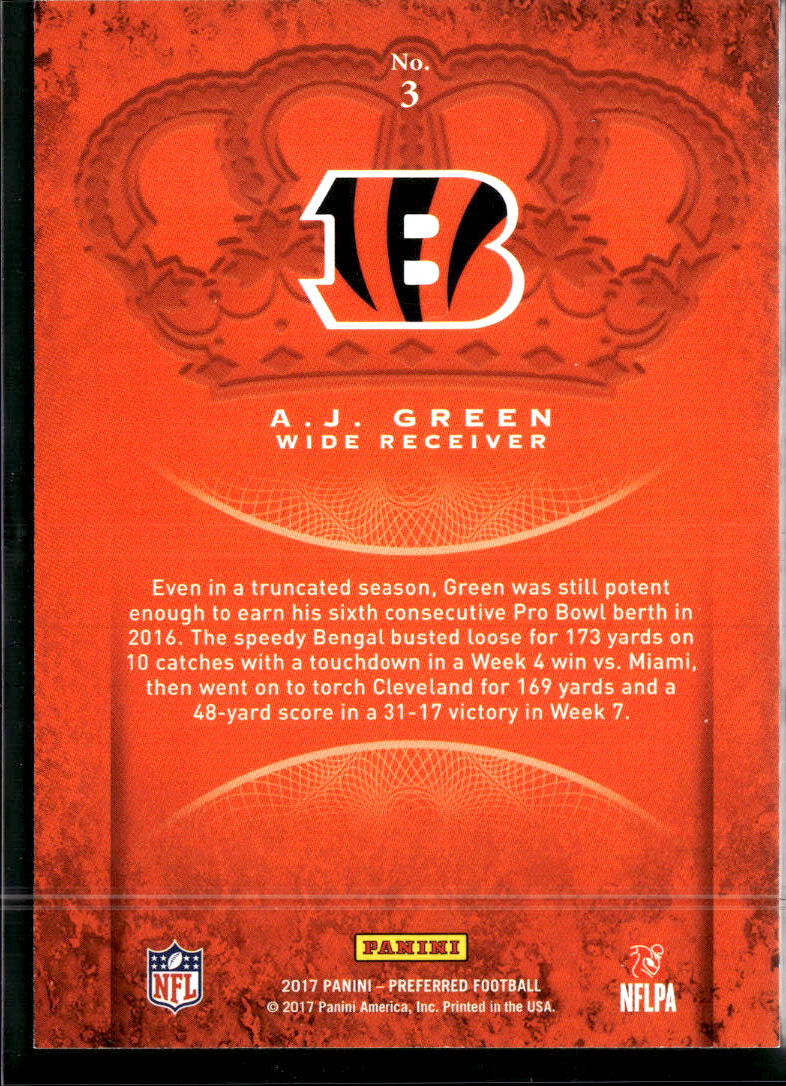 A.J. Green 2017 Crown Royale Pink 176/249 Cincinnati Bengals