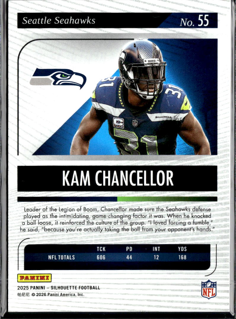 Kam Chancellor 2025 Silhouette Bronze 38/49 Seattle Seahawks