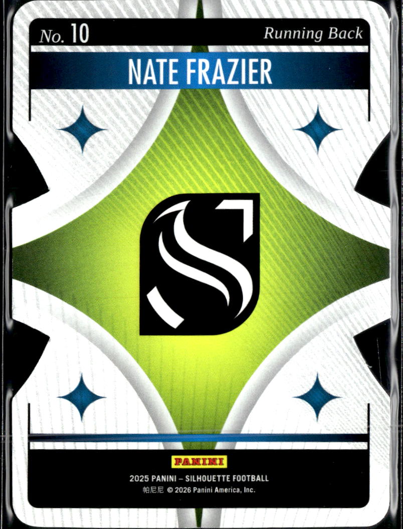 Nate Frazier 2025 Silhouette Superstars Rookie RC Georgia Bulldogs