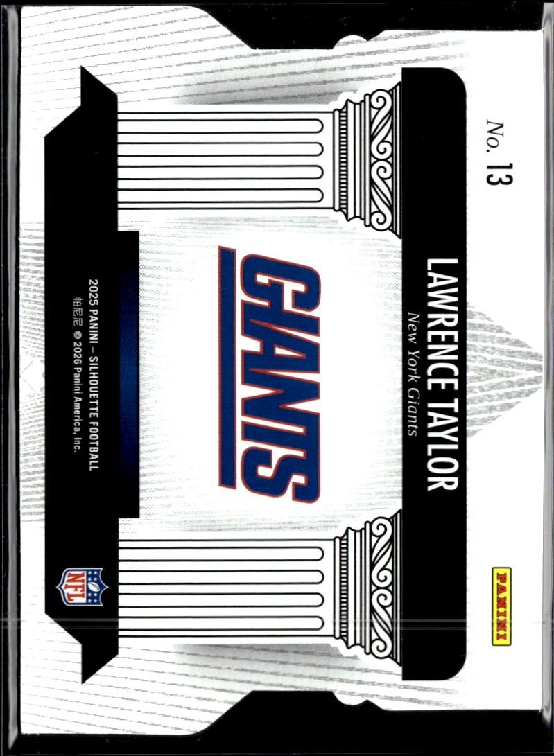 Lawrence Taylor 2025 Silhouette Pillars of the Game New York Giants