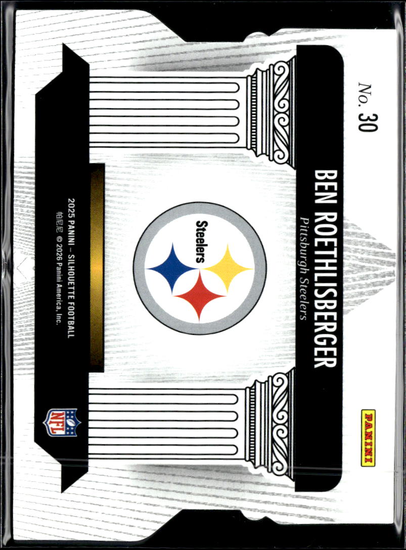 Ben Roethlisberger 2025 Silhouette Pillars of the Game Pittsburgh Steelers
