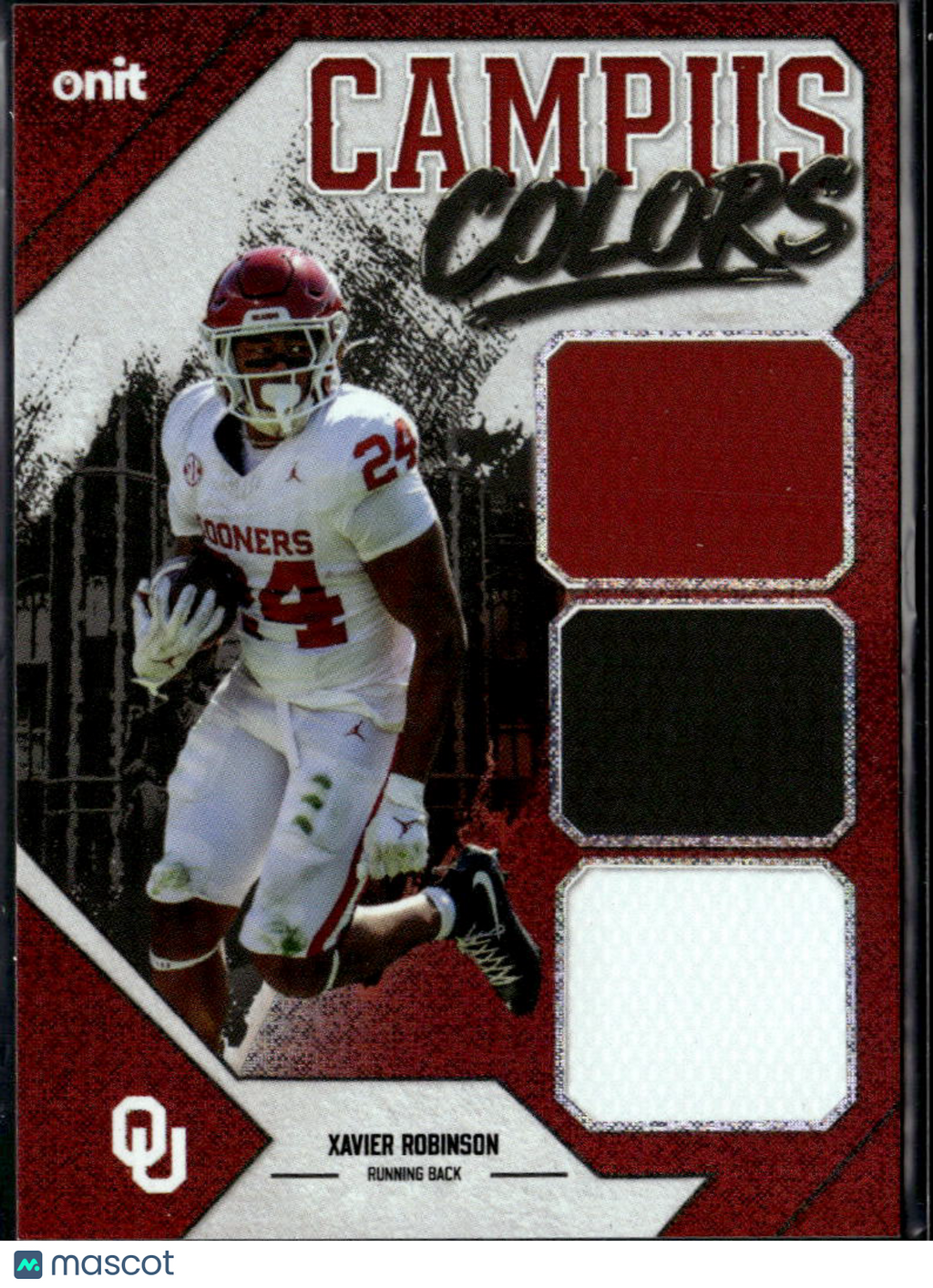 Xavier Robinson 2026 ONIT Football Campus Colors Rookie RC Oklahoma Sooners