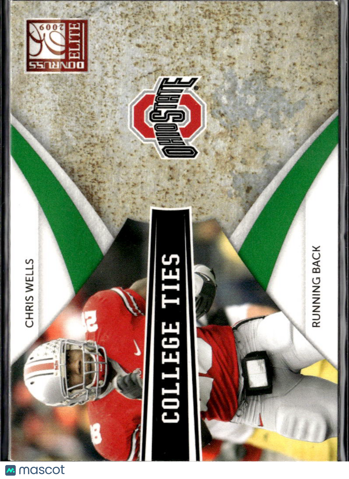 Chris Wells 2009 Donruss Elite College Ties /899 Ohio State Buckeyes