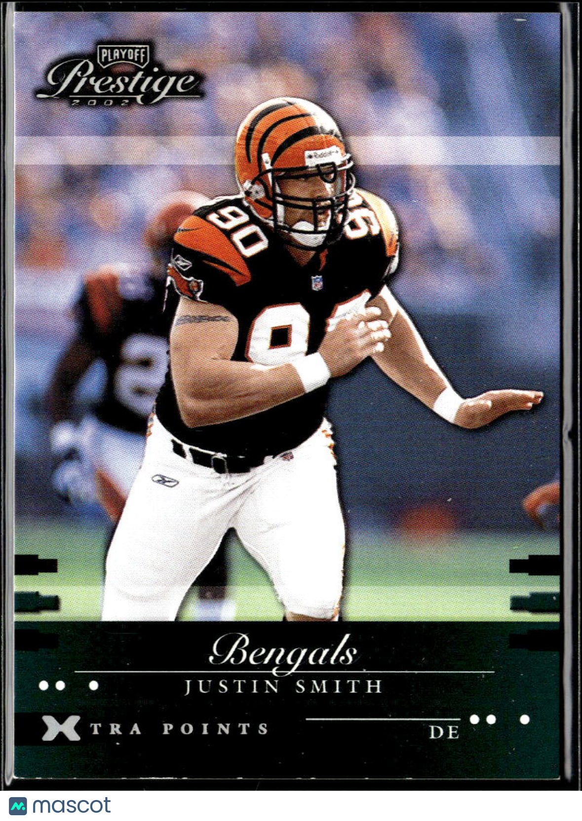 Justin Smith 2002 Playoff Prestige Xtra Points Green /150 Cincinnati Bengals