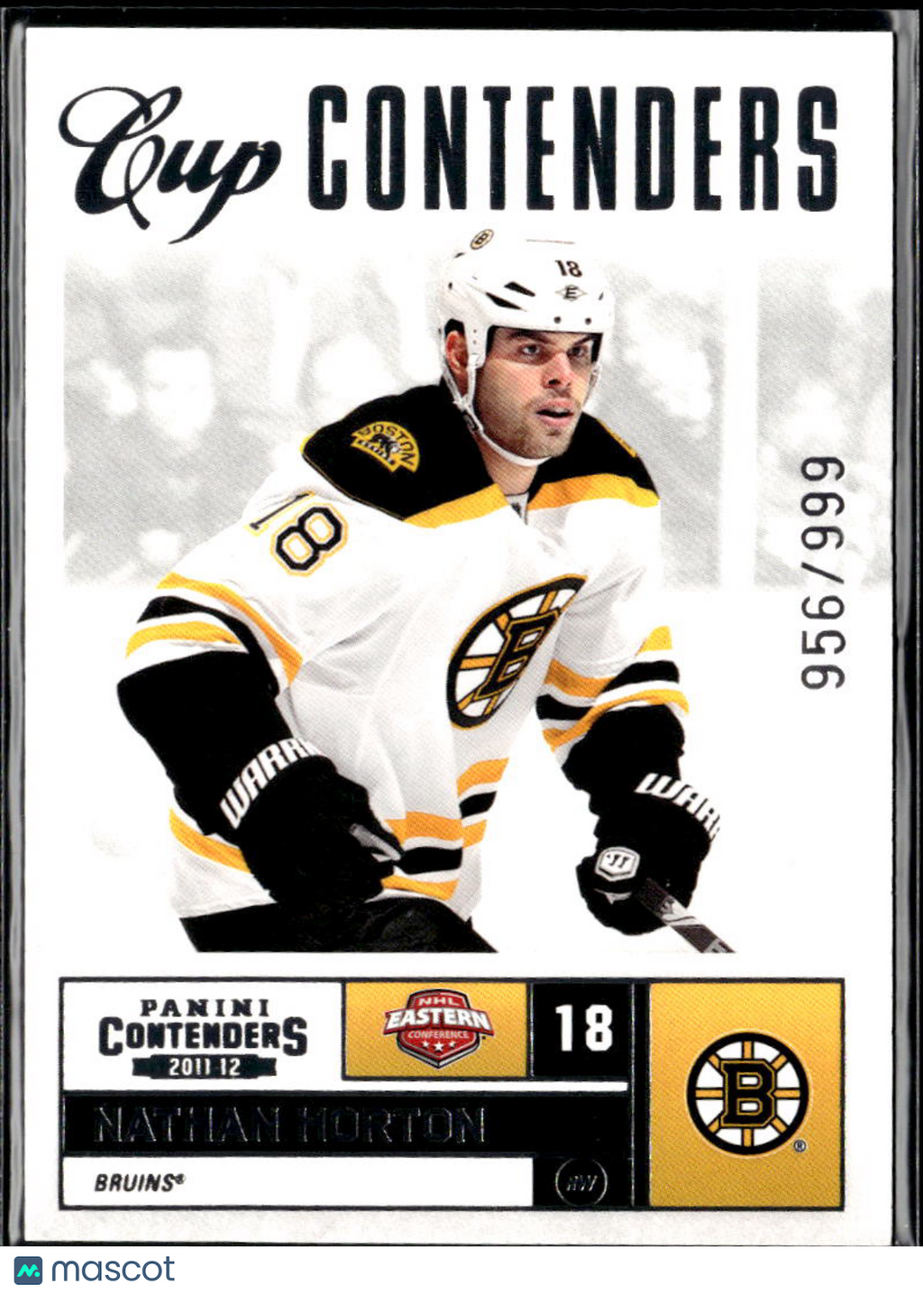Nathan Horton 2012 Panini Contenders Cup Contenders /999 Boston Bruins