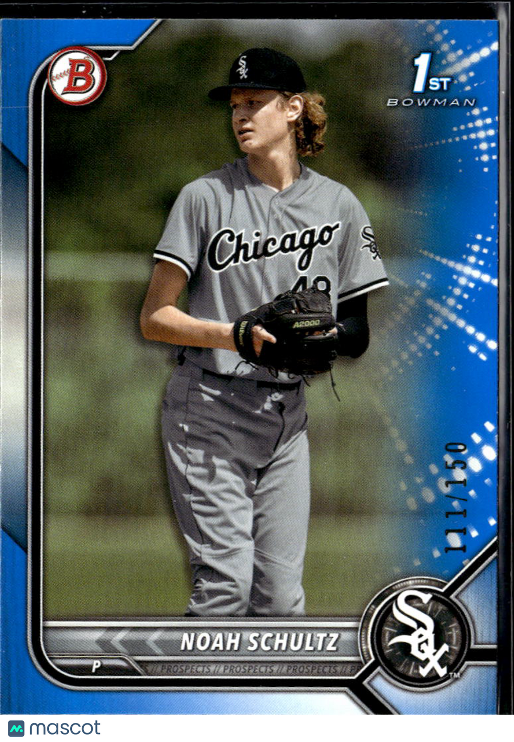 Noah Schultz 2022 Bowman Draft 1st Blue /150 Chicago White Sox