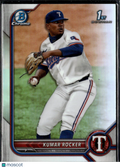 Kumar Rocker 2022 Bowman Chrome 1st Refractor Texas Rangers