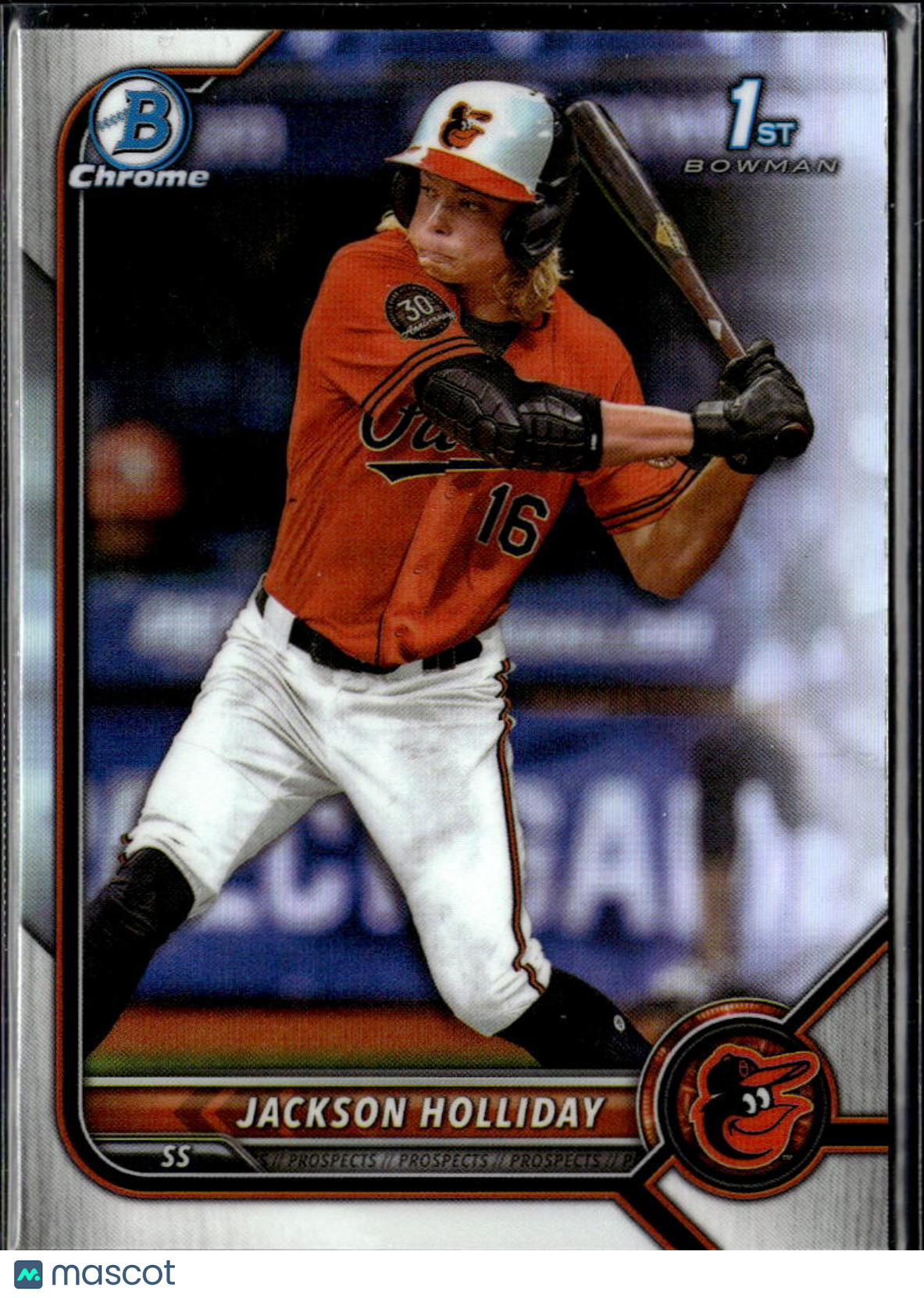Jackson Holliday 2022 Bowman Chrome 1st Refractor Baltimore Orioles
