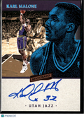 Karl Malone 2016-17 Aficionado Auto Autograph 13/125 Utah Jazz