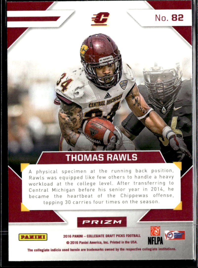 Thomas Rawls 2016 Prizm Draft Stained Glass Central Michigan Chippewas