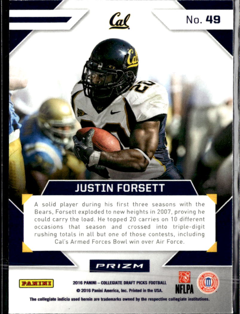 Justin Forsett 2016 Prizm Draft Stained Glass California