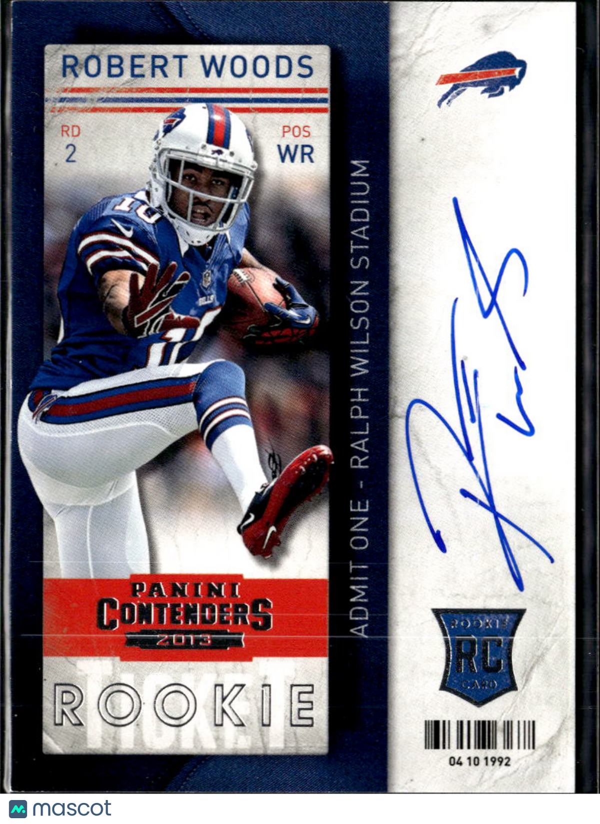 Robert Woods 2013 Contenders Auto Autograph RC Buffalo Bills