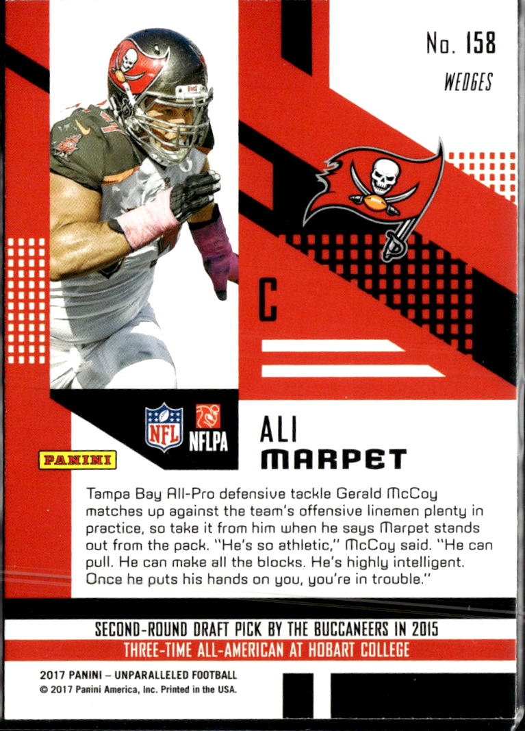 Ali Marpet 2017 Unparalleled Pink Wedges Tampa Bay Buccaneers
