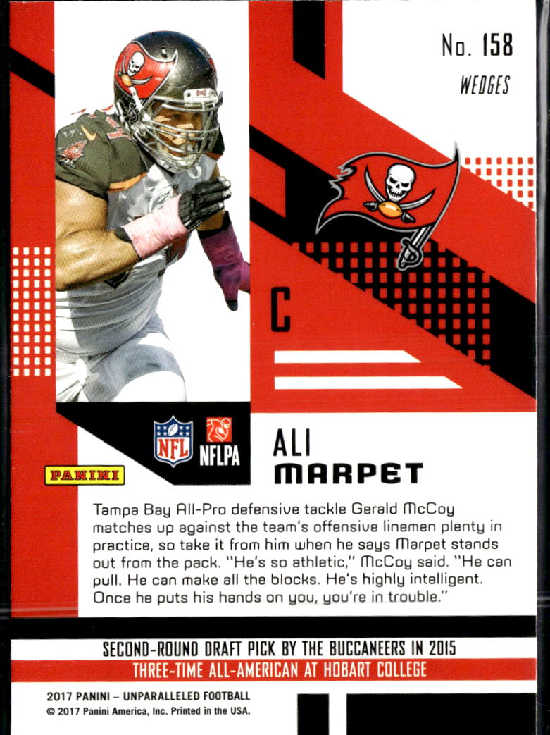 Ali Marpet 2017 Panini Unparalleled RC Wedges Tampa Bay Buccaneers