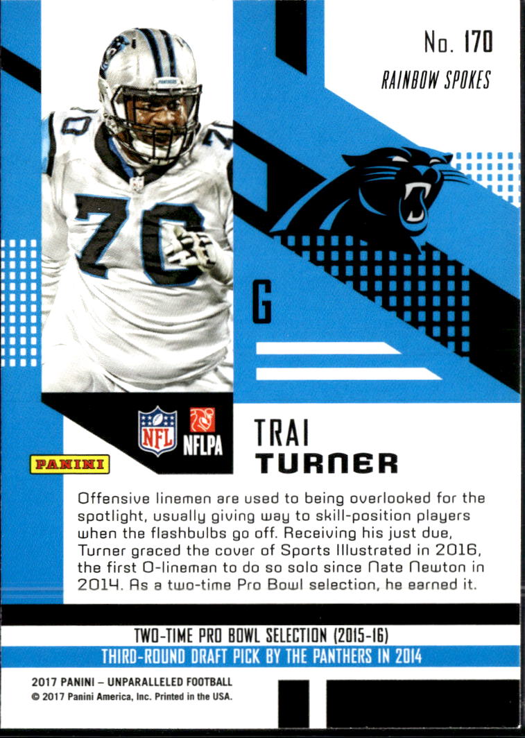 Trai Turner 2017 Unparalleled Football Rainbow Spokes Carolina Panthers