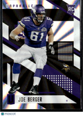 Joe Berger 2017 Unparalleled RC Rookie Rainbow Spokes Minnesota Vikings