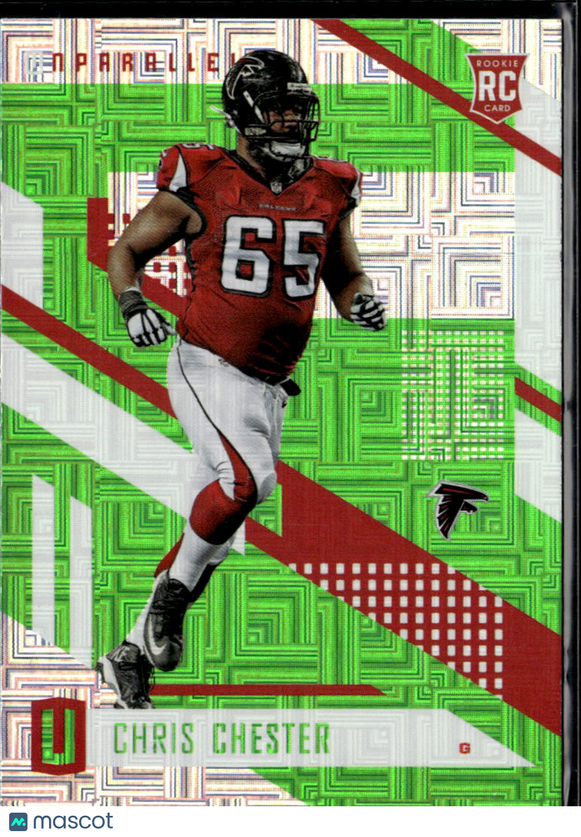 Chris Chester 2017 Unparalleled RC Escher Squares Green Atlanta Falcons