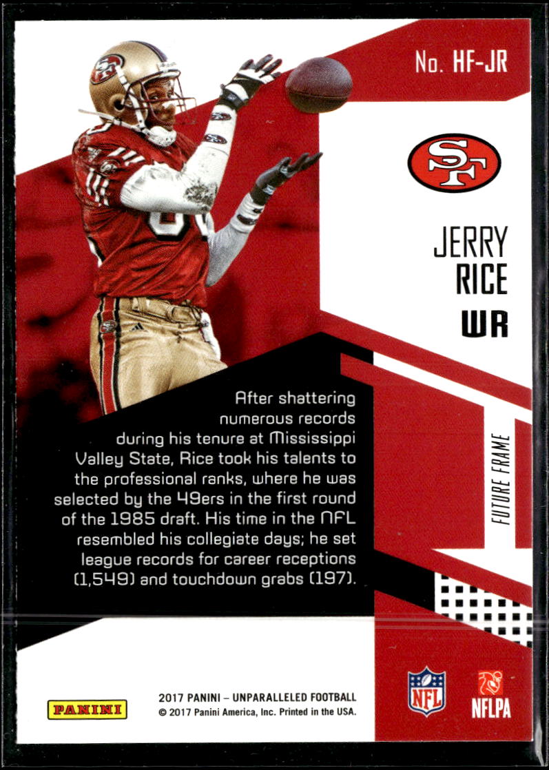 Jerry Rice 2017 Unparalleled High Flyers San Francisco 49ers