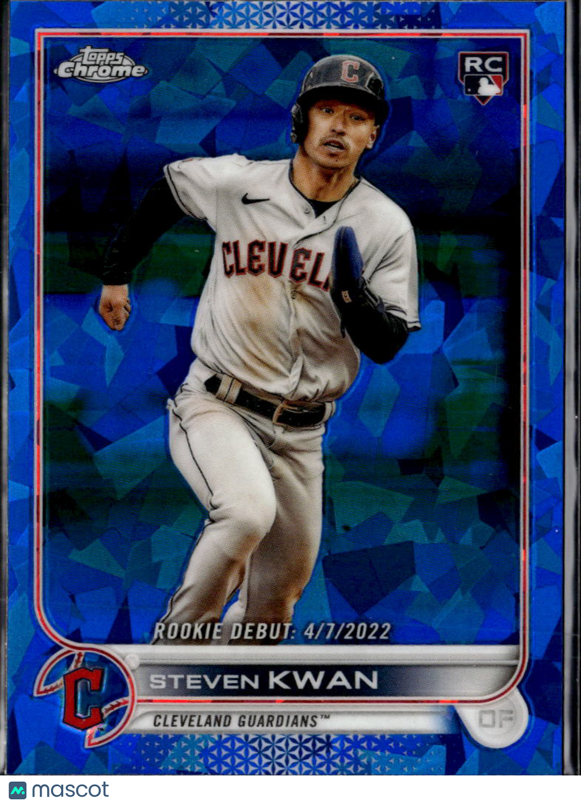 Steven Kwan 2022 Topps Chrome Sapphire Rookie RC Cleveland Guardians