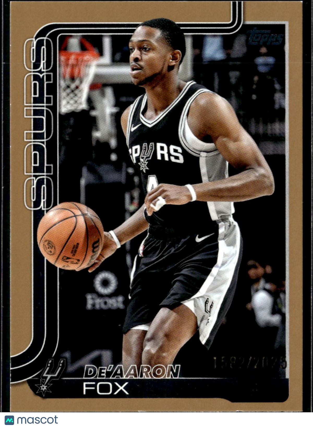 De'Aaron Fox 2025 Topps Gold 1582/2025 San Antonio Spurs