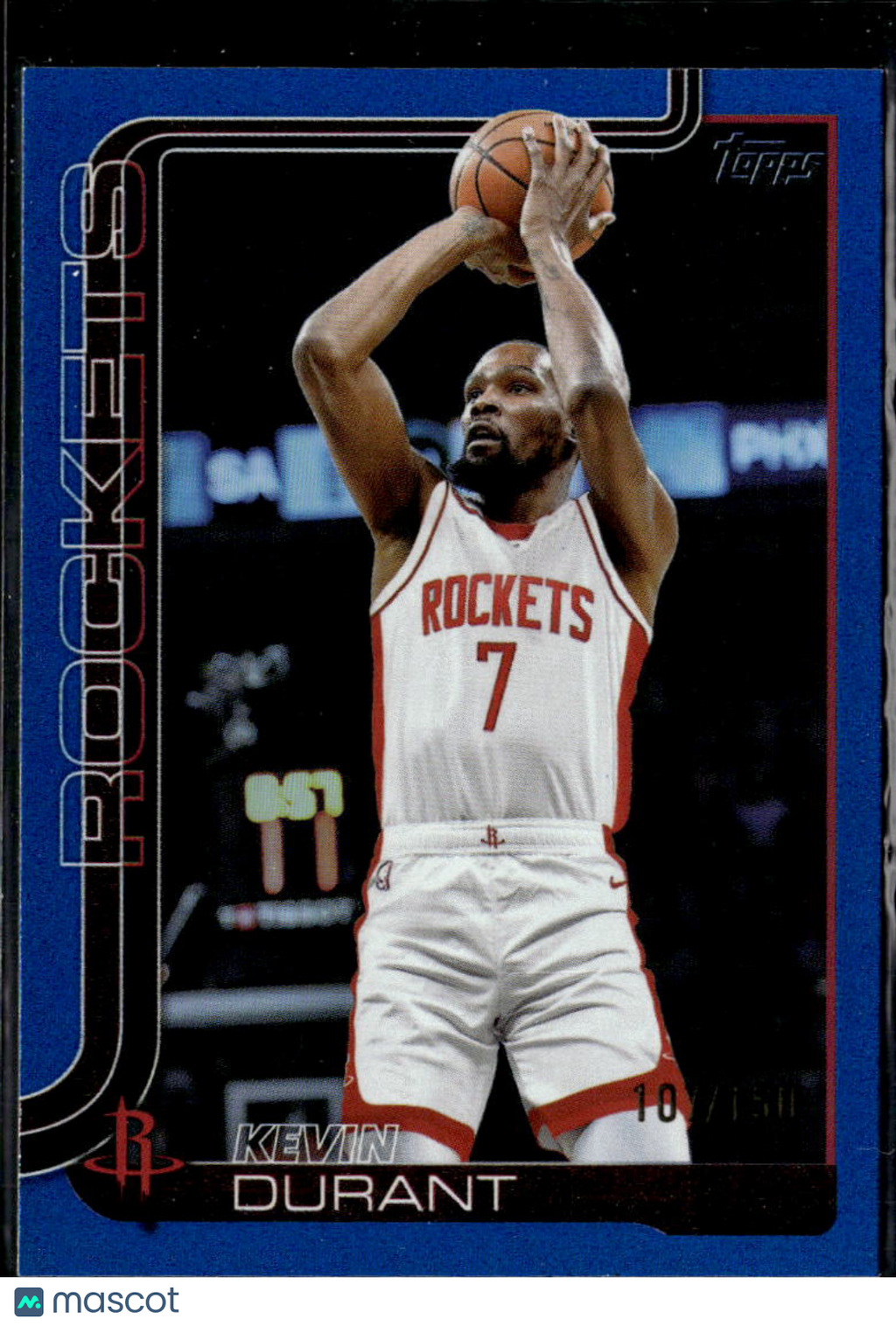 Kevin Durant 2025 Topps Flagship Blue 107/150 Houston Rockets