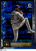 Aaron Ashby 2022 Bowman Chrome RC Sapphire Milwaukee Brewers