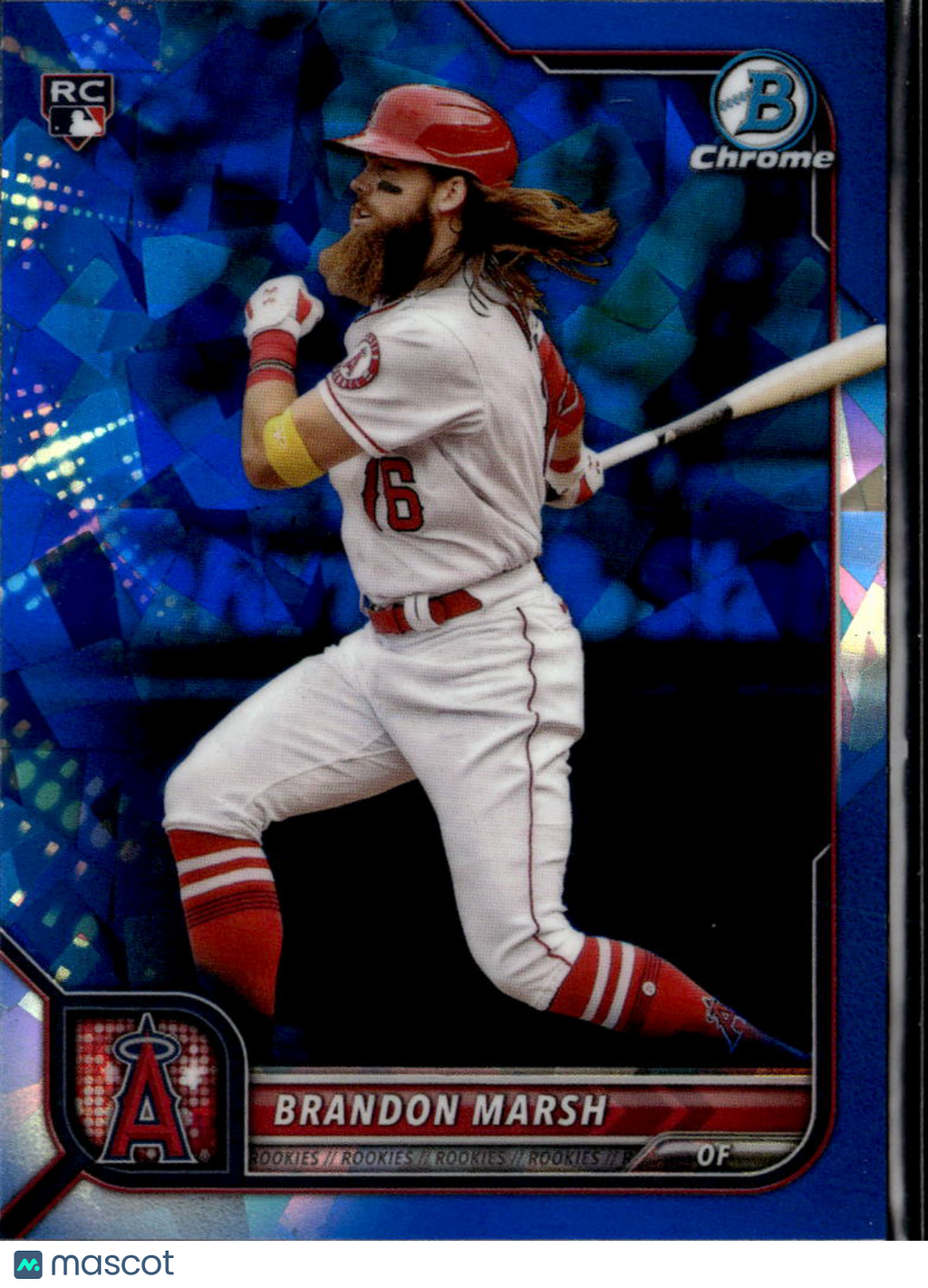 Brandon Marsh 2022 Bowman Chrome Blue Sapphire Rookie RC Los Angeles Angels