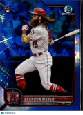 Brandon Marsh 2022 Bowman Chrome Blue Sapphire Rookie RC Los Angeles Angels