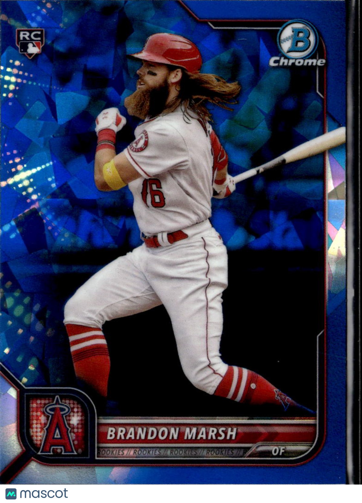 Brandon Marsh 2022 Bowman Chrome Blue Sapphire Rookie RC Los Angeles Angels