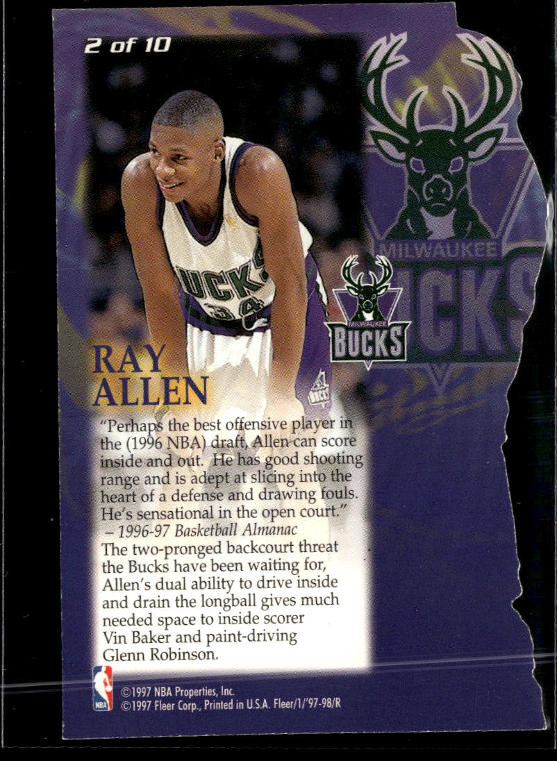 Ray Allen 1997-98 Fleer Franchise Futures #2 Milwaukee Bucks