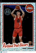 Yang Hansen 2025 Topps Chrome '80 Silver Pack Rookie RC Portland Trail Blazers