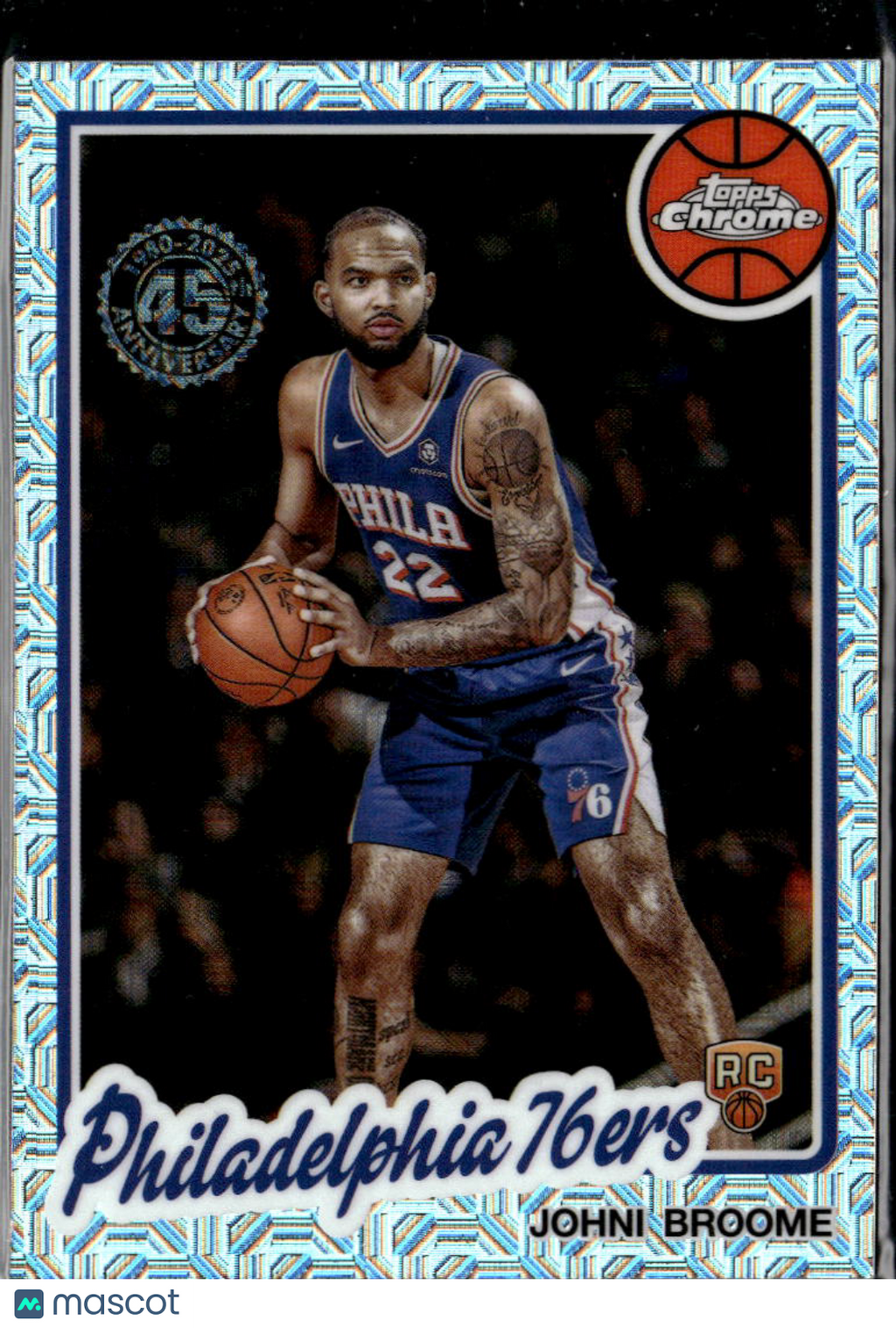 Johni Broome 2025 Topps Chrome '80 Silver Pack Rookie RC Philadelphia 76ers
