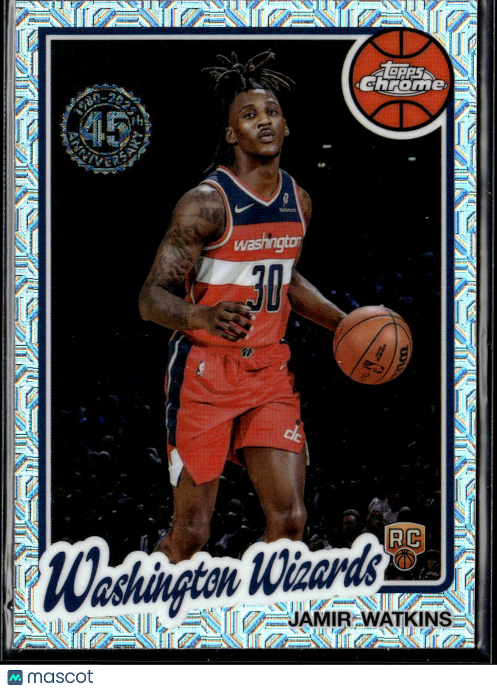 Jamir Watkins 2025 Topps Chrome '80 Silver Pack Rookie RC Washington Wizards