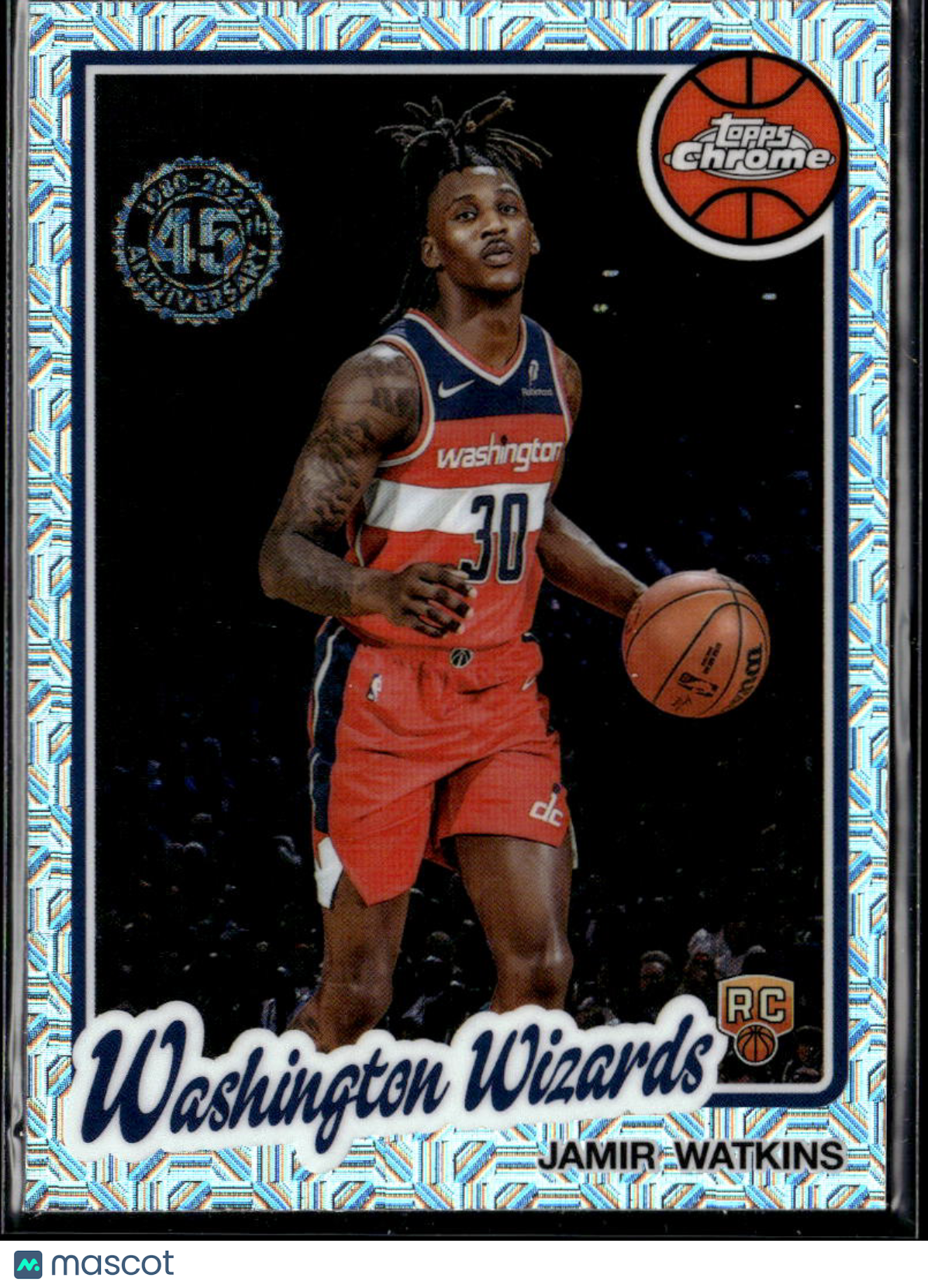 Jamir Watkins 2025 Topps Chrome '80 Silver Pack Rookie RC Washington Wizards