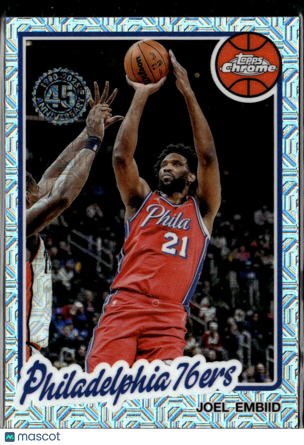 Joel Embiid 2025 Topps Chrome '80 Silver Pack  Philadelphia 76ers