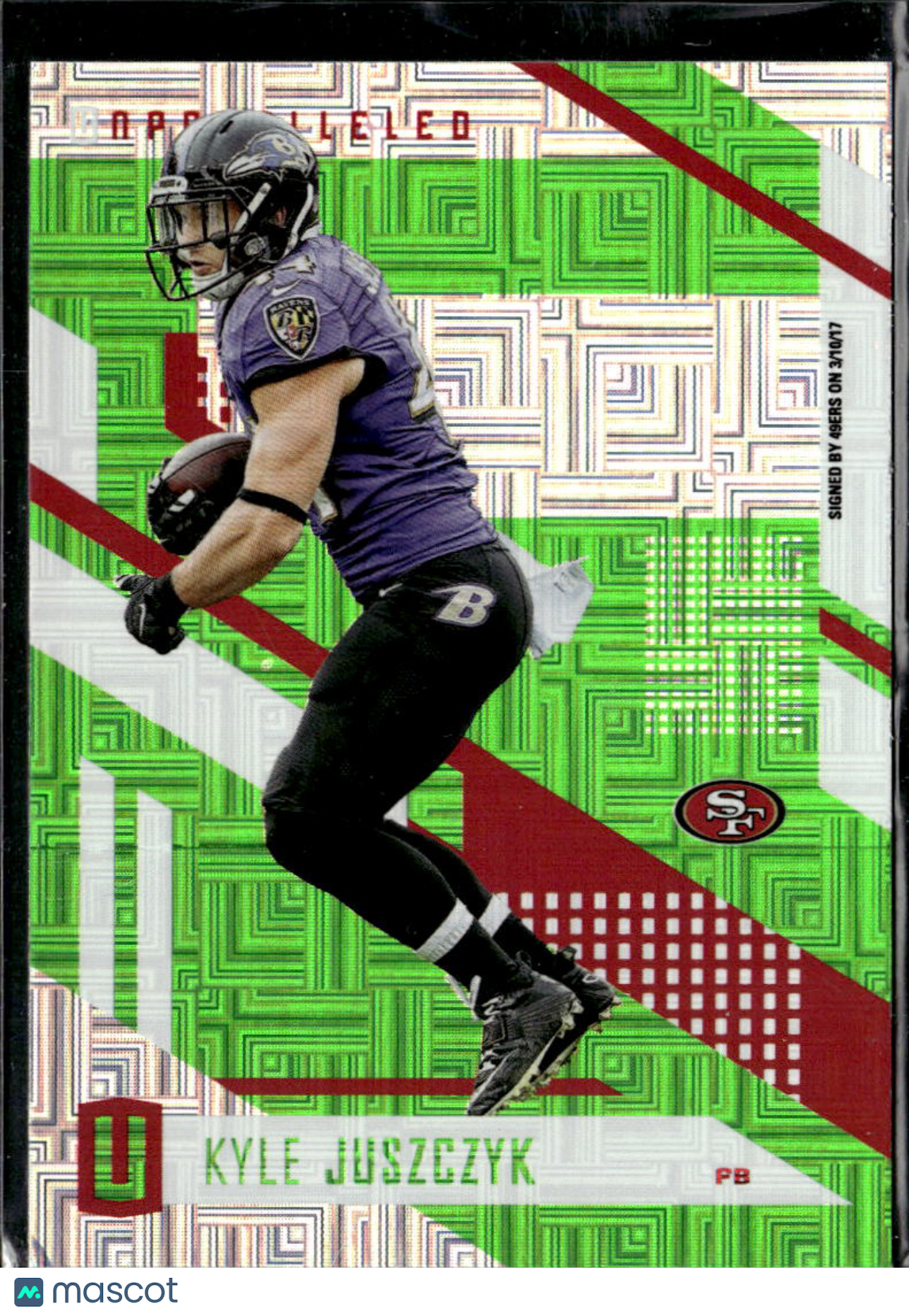 Kyle Juszczyk 2017 Unparalleled Escher Squares Green San Francisco 49ers
