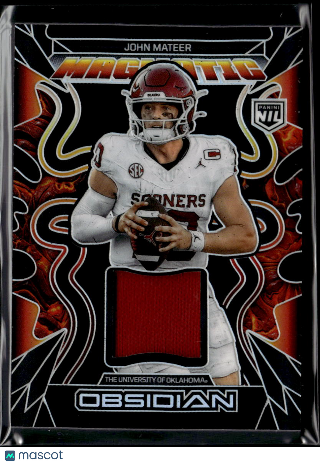 John Mateer 2026 Obsidian Jersey Patch RC Oklahoma Sooners