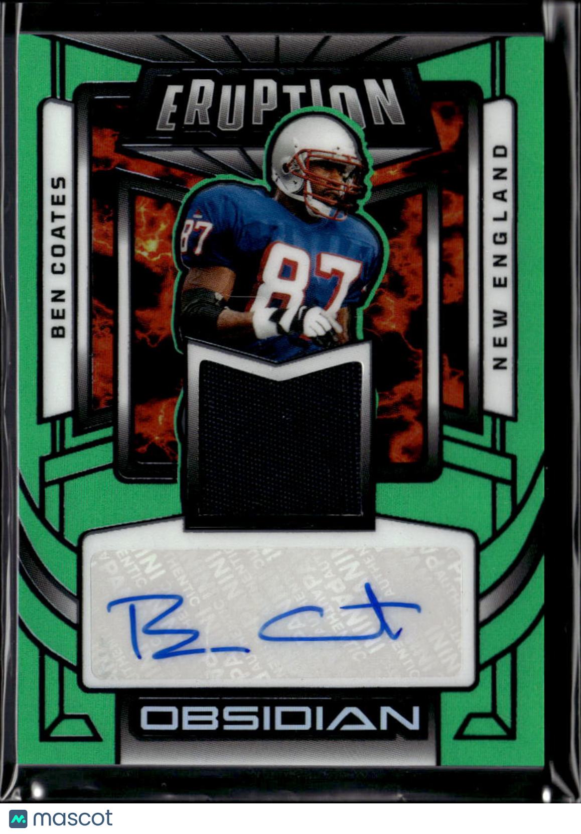 Ben Coates 2026 Obsidian Auto Autograph Patch /25 New England Patriots