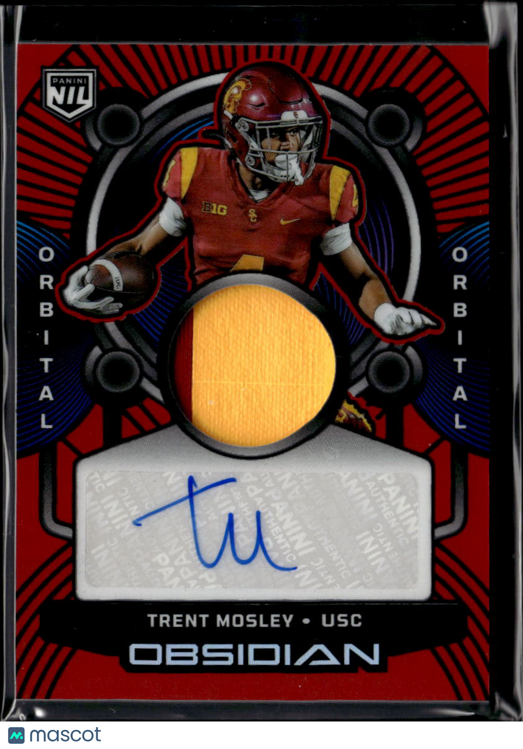 Trent Mosley 2026 Obsidian Auto Autograph Patch RC 98/99 USC Trojans
