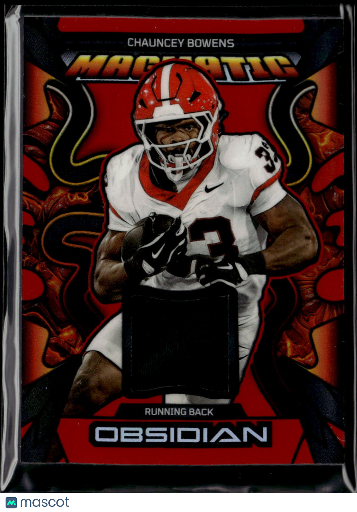 Chauncey Bowens 2026 Obsidian Jersey Patch Red RC 83/99 Georgia Bulldogs