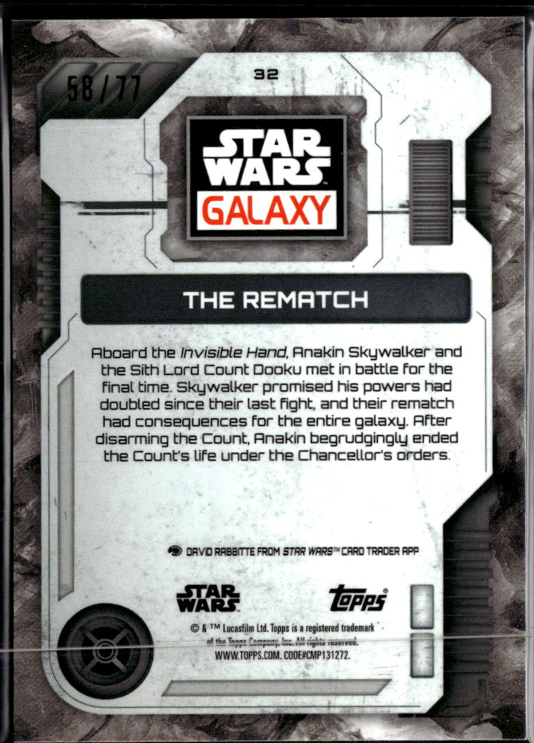 The Rematch 2026 Topps Star Wars Galaxy LogoFractor 58/77 #32