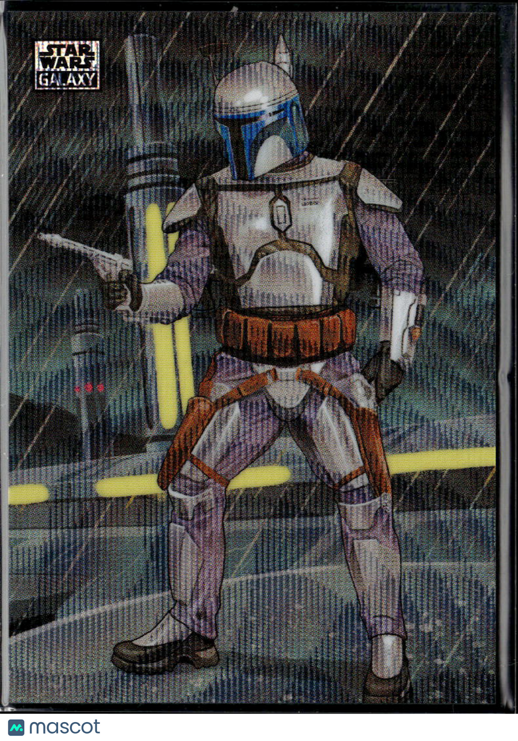 Jango Fett 2026 Topps Star Wars Chrome Galaxy Wave Refractor 22/99 #GA-9