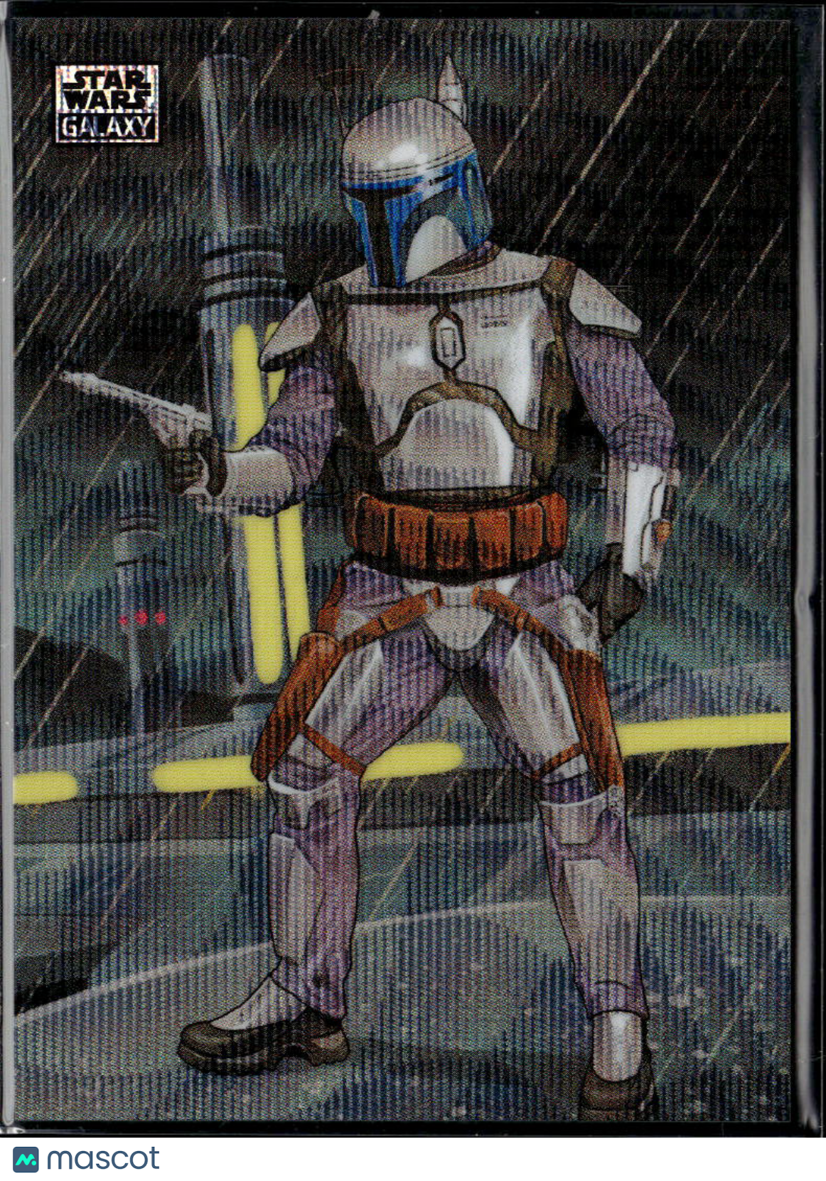 Jango Fett 2026 Topps Star Wars Chrome Galaxy Wave Refractor 22/99 #GA-9