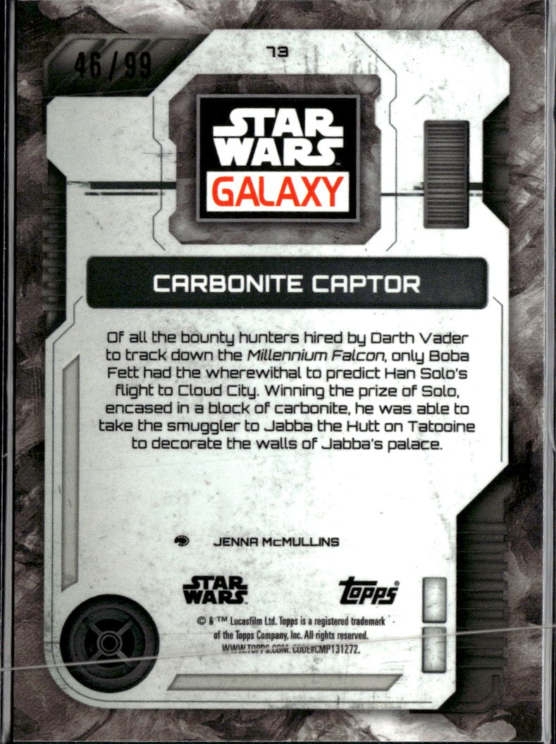 Carbonite Captor 2026 Topps Star Wars Galaxy Wave Refractor 46/99 #73