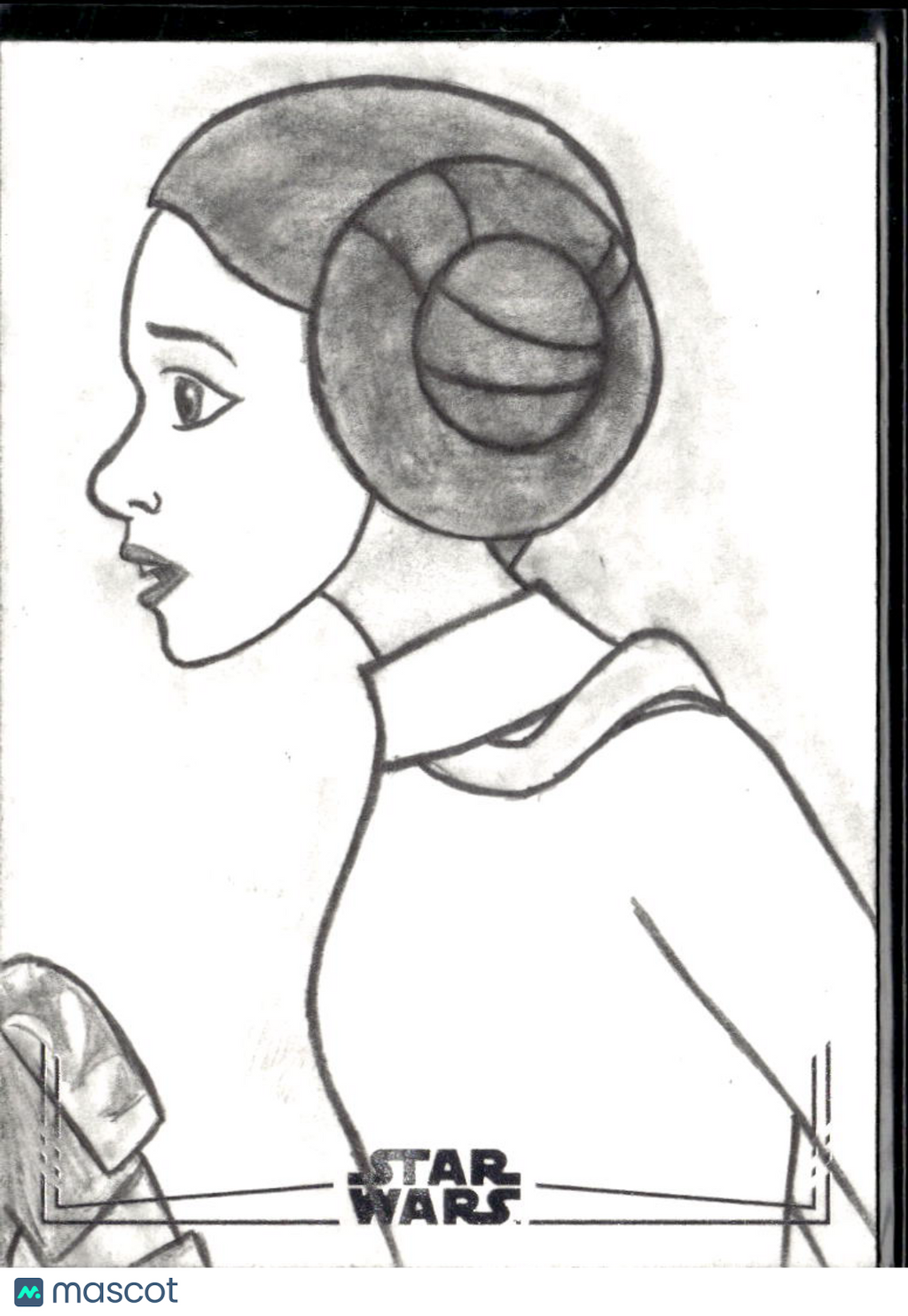Princess Lia 2026 Topps Star Wars Galaxy Sketch 1/1 Autograph Auto