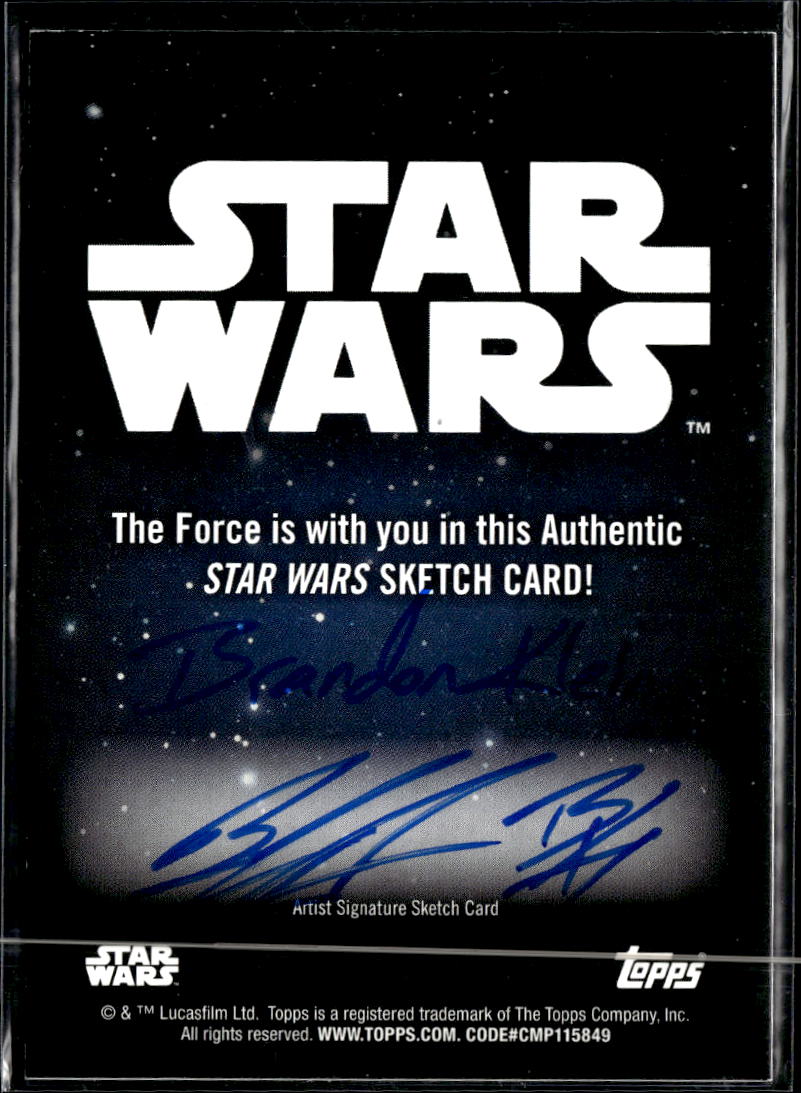 Princess Lia 2026 Topps Star Wars Galaxy Sketch 1/1 Autograph Auto