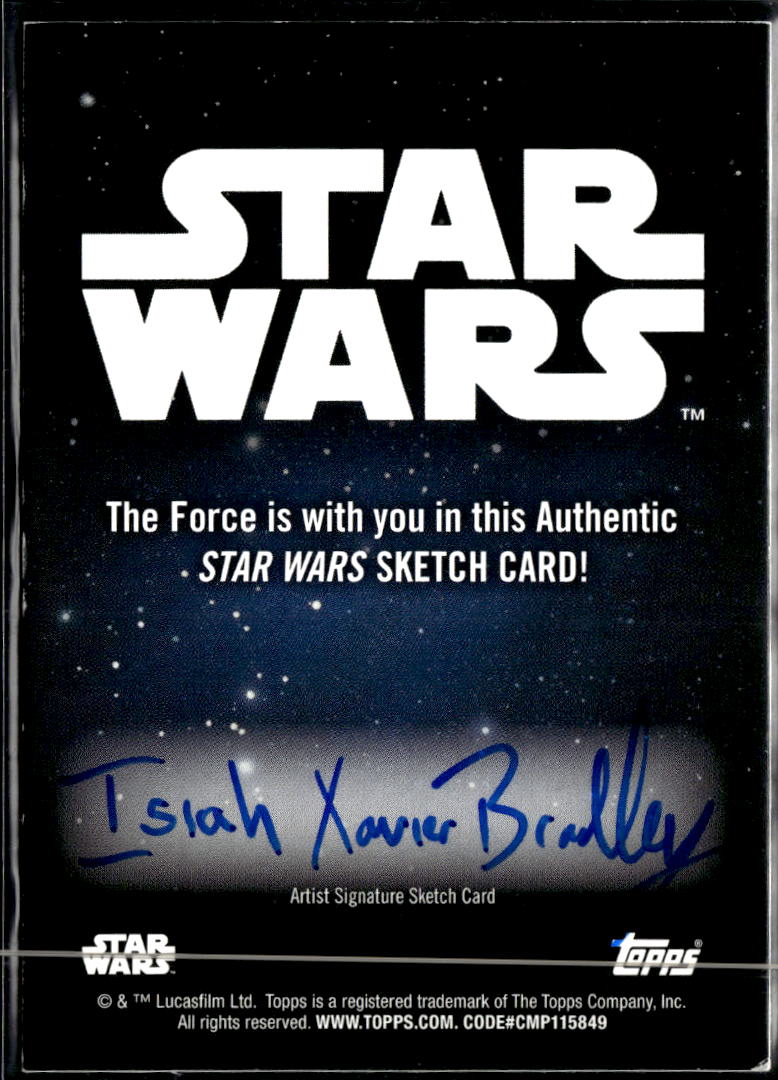 Isiah Xavier Bradley 2026 Topps Star Wars Galaxy 1/1 Sketch Auto Autograph